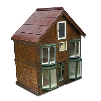 Lot 801 - A 1920's/1930's Very Large Wooden Dolls House...