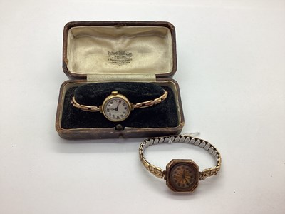 Lot 160 - A Vintage 9ct Gold Cased Ladies Wristwatch,...