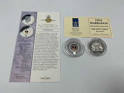 Lot 544 - Two Silver Proof Coins, 2003 fine silver...