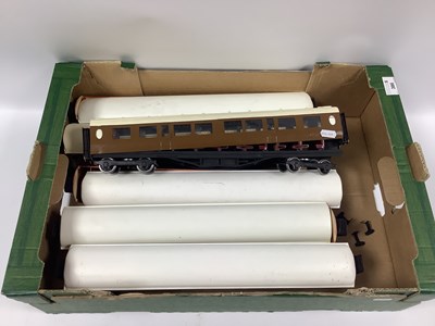 Lot 386 - Six 'O' Gauge/7mm Part Built L.N.E.R Teak...