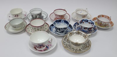 Lot 1040 - Eleven Mid-Late XIX Century Porcelain Teacups...