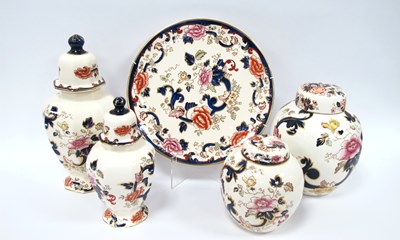 Lot 1189 - Masons 'Mandalay' Octagonal Vases, the tallest...