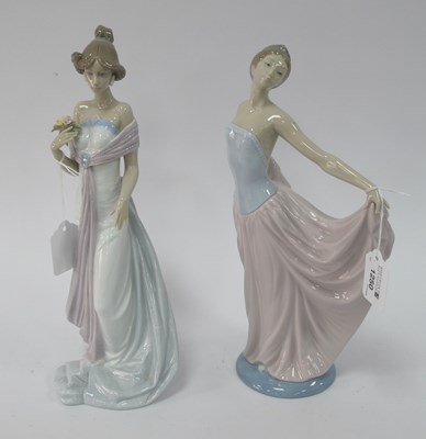 Lot 1250 - Lladro Dancer 5050 29cm tall, and a lady...