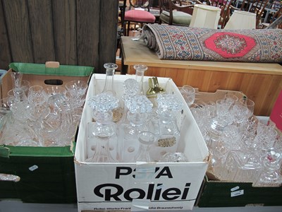 Lot 1060 - Decanters and Drinking Glasses, baskets, swan...