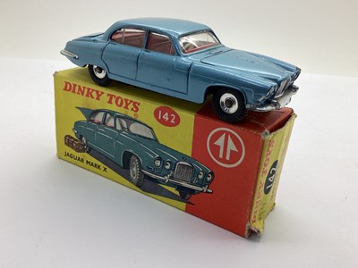 Lot 715 - Dinky Toys No.142 Jaguar Mark 10 in blue,...