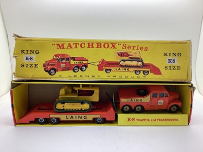 Lot 702 - Matchbox Kingsize K8 Tractor and Transporter,...