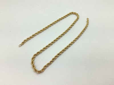 Lot 91 - A Modern 14ct Gold Ropetwist Chain, (lacking...