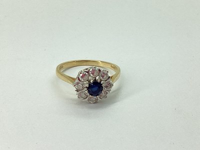 Lot 54A - A Modern 14ct Gold CZ Cluster Ring, circular...