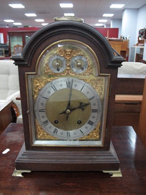 Lot 1601 - Early XX Century Oak Mantel Clock, with a...