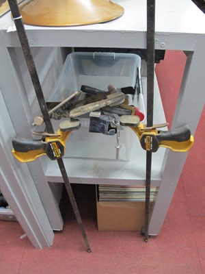 Lot 1035 - Four Sash Clamps and two quick-grip bar clamps...