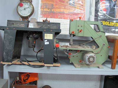 Lot 1166 - Trend Router Table, De Walt DW100 band saw,...