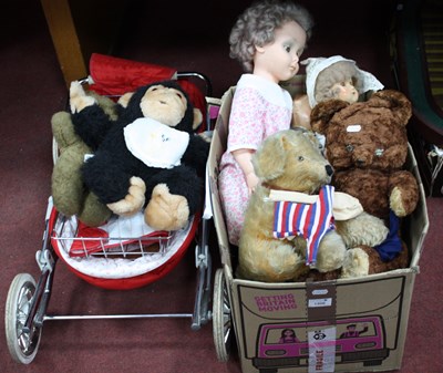 Lot 1356 - Mixed toys and doll carriage, including...