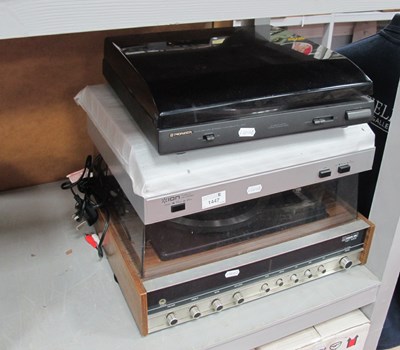 Lot 1447 - Three turntables, including Ferguson Model...