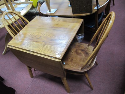 Lot 1565 - Ercol Drop Leaf Table on splayed legs, united...