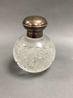 Lot 6 - A Hallmarked Silver Mounted Glass Scent Bottle,...