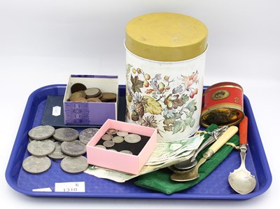 Lot 1310 - Collectables, including vintage GB one pound...