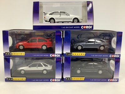 Lot 648 - Five Corgi Vanguards 1:43 scale Ford Sierra...