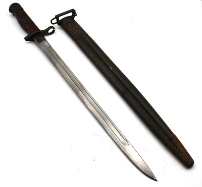 Lot 416 - WWI US American M1917 Bayonet & Scabbard,...
