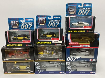 Lot 691 - Ten Modern Corgi James Bond 007 diecast model...