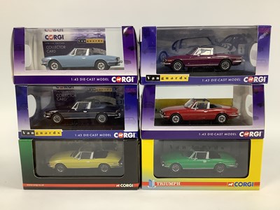 Lot 665 - Six Corgi Vanguards 1:43rd scale diecast model...