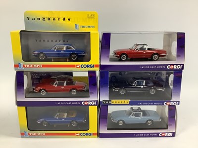 Lot 567 - Six Corgi Vanguards 1:43rd scale diecast model...