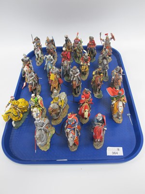 Lot 364 - Del Pradro Handpainted Metal Mounted Medieval...