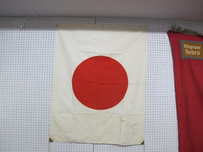 Lot 309 - Japanese National Flag, tabs and ties to two...