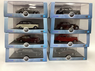 Lot 926 - Eight Oxford 1:43rd scale diecast model cars...