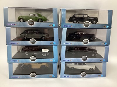 Lot 927 - Eight Oxford 1:43rd Scale Diecast Model Cars,...
