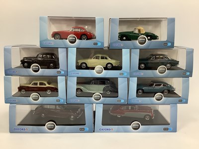 Lot 570 - Ten Oxford 1:43rd scale diecast model cars to...