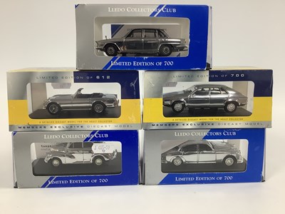 Lot 628 - Five 1:43rd scale Vanguards 'Chrome Edition'...
