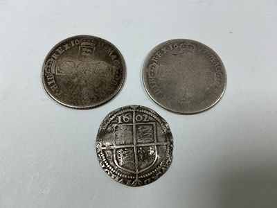 Lot 483 - Three XVII Century GB Silver Coins, includes a...