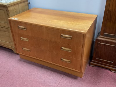 Lot 1563 - Teak Chest of Three Drawers, circa 1970s, with...