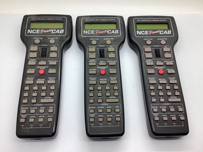 Lot 872 - Three NCE "Power Cab" digital control handsets,...