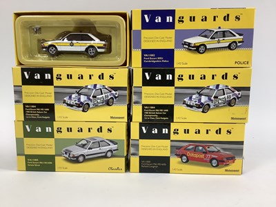 Lot 652 - Five Vanguards 1:43rd scale diecast model Mk3...