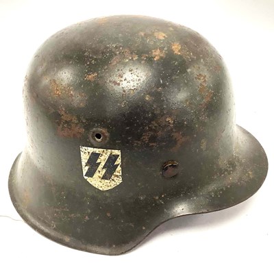 Lot 497 - WWII German Third Reich M42 Steel Helmet, SS...