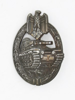 Lot 635 - WWII German Third Reich Tank Assault Badge,...