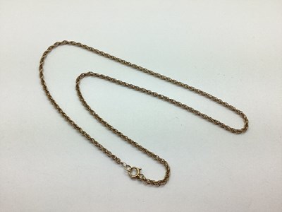 Lot 84 - A 9ct Gold Fancy Link Chain, of twist design...