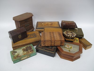 Lot 1477 - A Large Collection of Wooden Boxes, many...