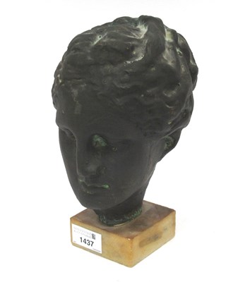 Lot 1437 - Bronze Bust of Hugieia Greek Goddess on Marble...
