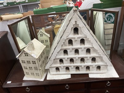 Lot 1578 - Wooden Birds House of Triangular Form with...