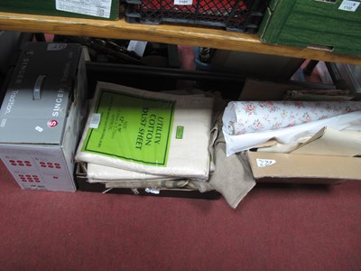 Lot 1120 - Cotton Dust Sheets, vintage wallpaper,...