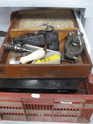 Lot 1128 - Watchmakers Laithe, tap and die sets, tools:-...
