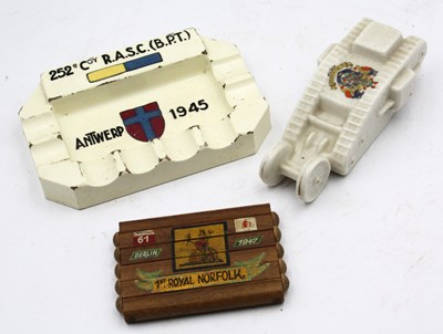 Lot 533 - Arcadian China Crested Ware Model WWI Tank...