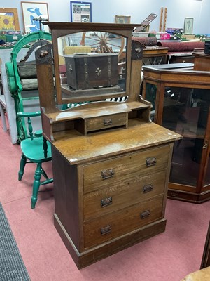 Lot 1600 - Early XX Century Oak Dressing Table, with a...