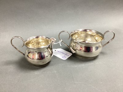 Lot 10 - A Hallmarked Silver Jug and Twin Handled Sugar...