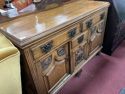 Lot 1594 - Early XX Century Oak Sideboard, with shaped...
