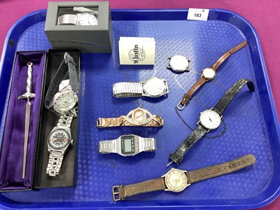 Lot 183 - Seiko Digital Watch, (A547-500C); Buler retro...