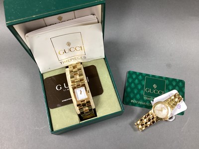 Lot 247 - Gucci; Modern Gold Plated Ladies Wristwatch,...