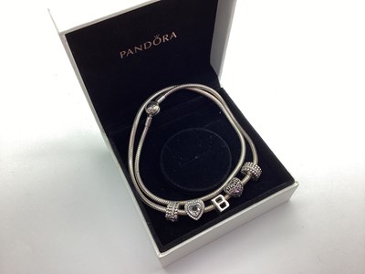 Lot 115 - Pandora; A Modern Snake Chain Necklace, clasp...